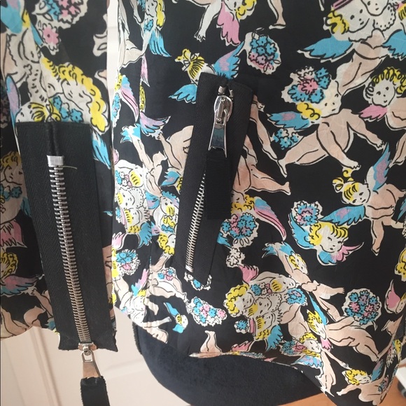 Sonia by Sonia Rykiel Angel Print Windbreaker Jacket - Picture 5 of 6